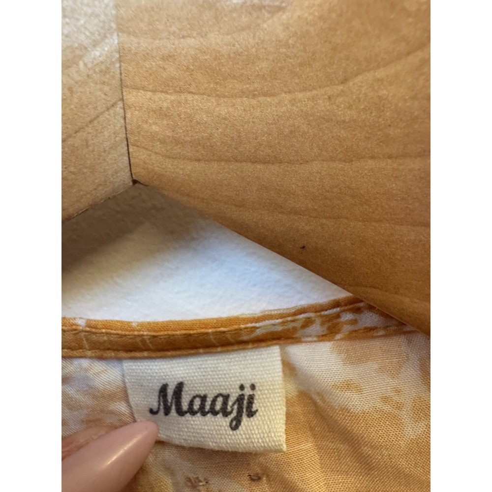 Maaji Palm Springs Golden Crop Top NWT Reversible Tie Front Resort Vacation Size - Picture 5 of 7